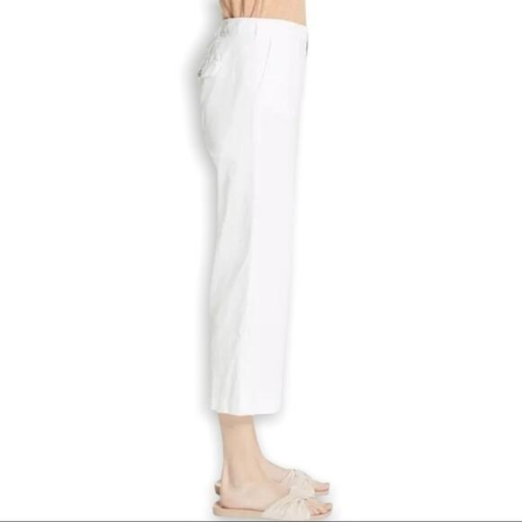 ATM Anthony Thomas Melillo White Cotton Poplin Cropped Trouser Pants Size 8 NWT - Picture 4 of 11